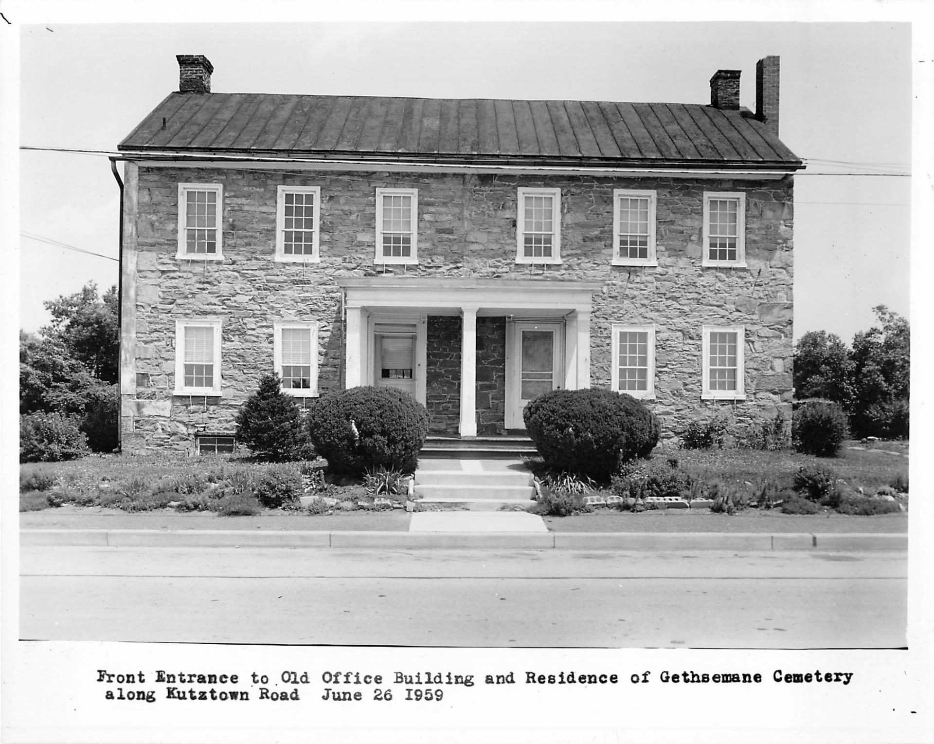 Old photo of Gethsemane office from 1959