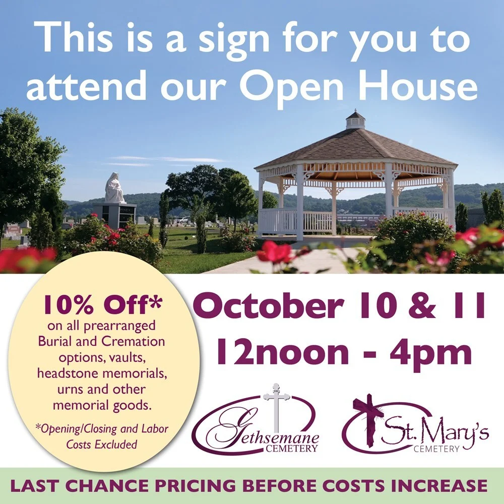 This is a sign for you to atten our Open House - October 10 and 11 - 12noon until 4pm